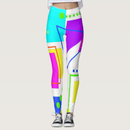 COOLE JAREN TACHTIG ERA SHAPE PATROON JAREN '80 NE LEGGINGS