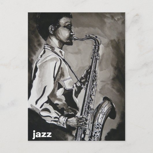 coole jazz briefkaart (Voorkant)
