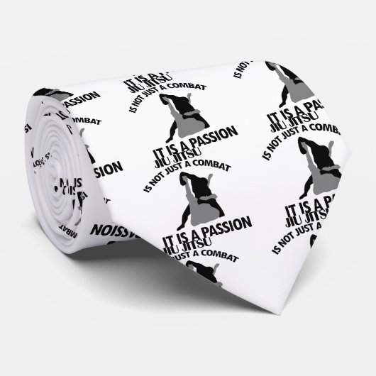 coole Jiu jitsu-DESIGN Stropdas (Opgerold)