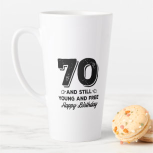 coole jonge 70e verjaardag citaat gezegden latte mok