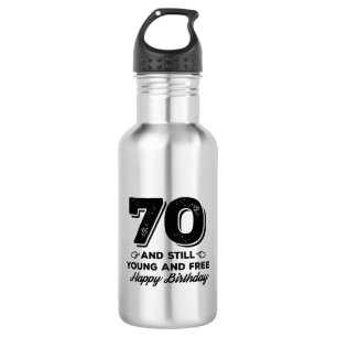 coole jonge 70e verjaardag citaat gezegden waterfles