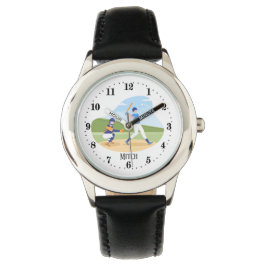 coole jongens Baseball-liefhebbers voegen naam toe Horloge