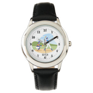 coole jongens Baseball-liefhebbers voegen naam toe Horloge
