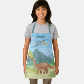 coole jongens dinosaur voegen naam toe schort (Insitu)