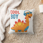 Coole Jongens Dinosaurus Koptelefoon Zonnebril Kussen (Deken)