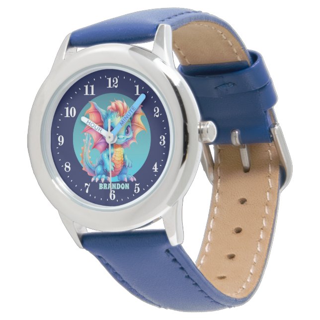 coole jongens dragon lovers voegen naam toe horloge (Gekanteld)