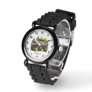 Coole jongens grote vrachtwagenliefhebbers horloge