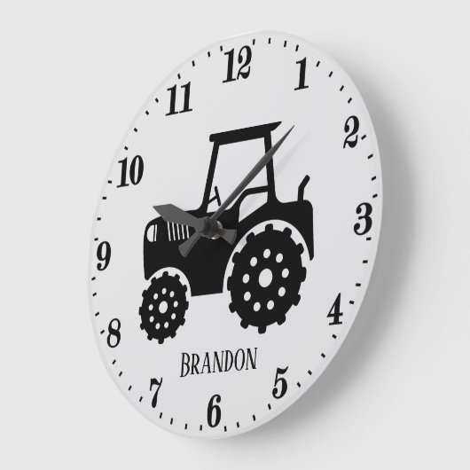 coole jongens kind room tractor grote klok (Hoek)