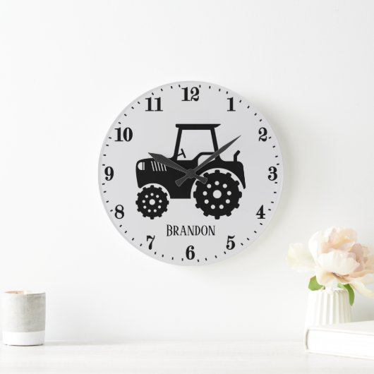 coole jongens kind room tractor grote klok (Huis)
