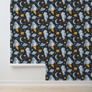Coole jongens ruimte liefhebbers betegeld patroon behang