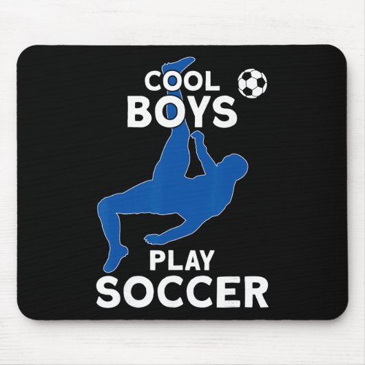 Coole jongens spelen voetbal muismat (Voorkant)