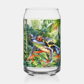 Coole Jungle boomkikker liefhebbers voeg naam toe  Blikvorm Glas (Achterkant)