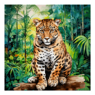 Coole jungle luipaard liefhebbers perfect poster