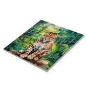 Coole jungle luipaard liefhebbers tegeltje (Zijkant)