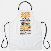 coole kampeerregels woordkunst schort (Voorkant)