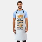 coole kampeerregels woordkunst schort (Gedragen)