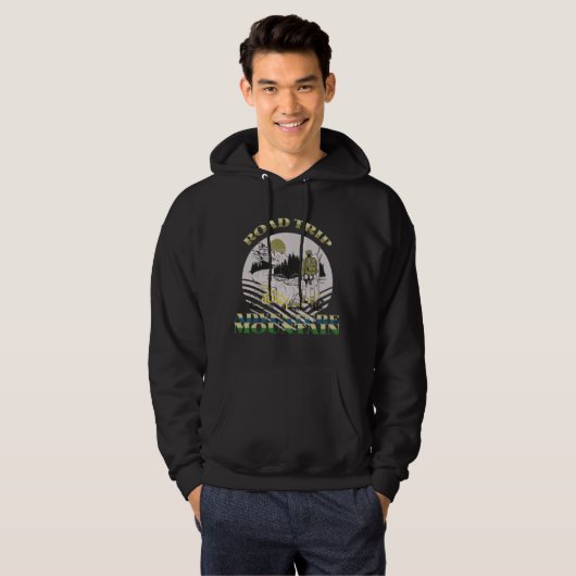 , coole kampvuur-wandreis naar de bergen hoodie (Voorkant volledig)