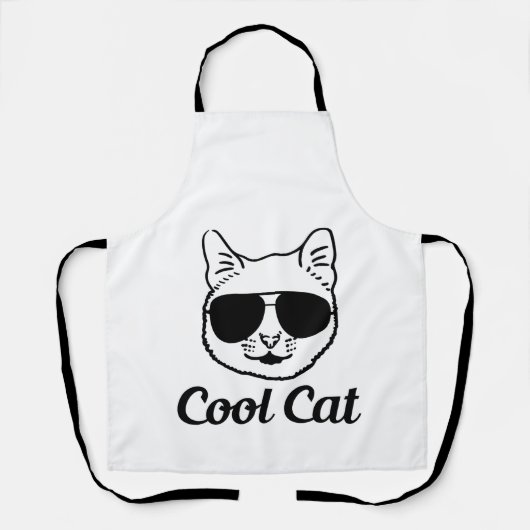 coole kat | kattenliefhebbers ontwerp schort (Voorkant)