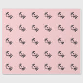 Coole Kat Roze Cadeaupapier (Vlak)