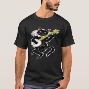 Coole kat speelt banjo Kitten instrument speler T-shirt