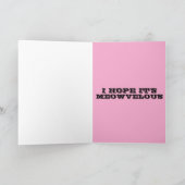 COOLE KAT VERJAARDAG KAART, DRAGEN ZONNEBRIL KAART (Binnen)