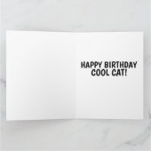 COOLE KAT VERJAARDAGSKAARTEN OVERGROOT KAART (Binnen)