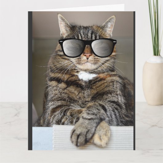 COOLE KAT VERJAARDAGSKAARTEN OVERGROOT KAART (Voorkant)