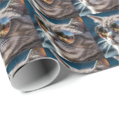 COOLE KAT ZONNEBRIL KERSTINPAPIER CADEAUPAPIER (Rol Hoek)