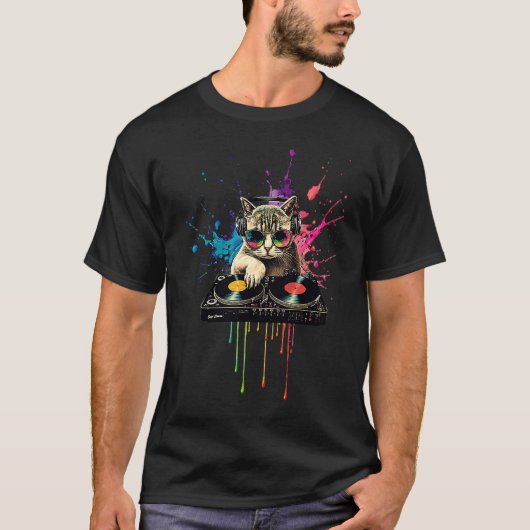 Coole katten DJ 1 T-shirt (Voorkant)