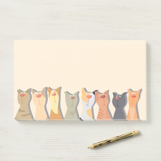 Coole Katten Post-it® Notes (Op bureau)
