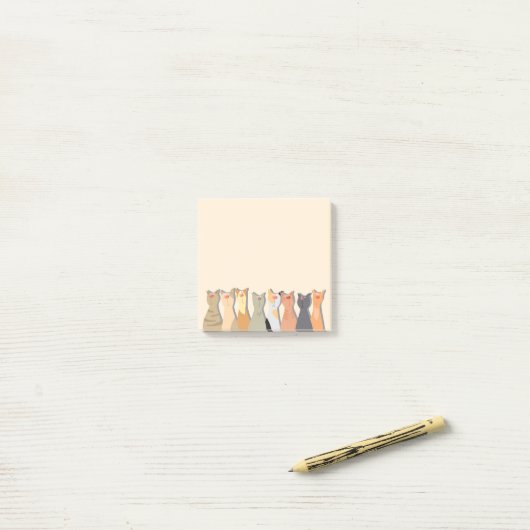 Coole katten post-it® notes (Op bureau)