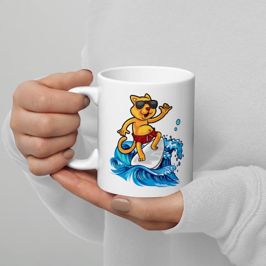 Coole kattensurfer koffiemok