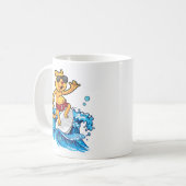 Coole kattensurfer koffiemok (Voorkant links)
