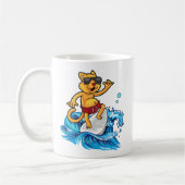 Coole kattensurfer koffiemok (Links)