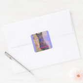 coole kattenwaanzin vierkante sticker (Envelop)