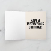 COOLE KATTENZONNEBRIL VERJAARDAGSKAARTEN KAART (Binnen)