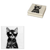 COOLE KATTIE TABBY RUBBER STEMPEL (Gestempeld)