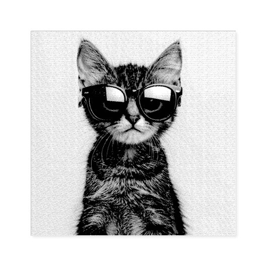 COOLE KATTIE TABBY RUBBER STEMPEL (Afrduk)
