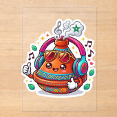 Coole Kawaii Marokkaanse Tagine Acryl Uitnodigingen (Voorkant)
