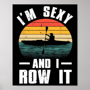 Coole Kayak Kunst Voor Mannen Vrouwen Kayaker Roje Poster