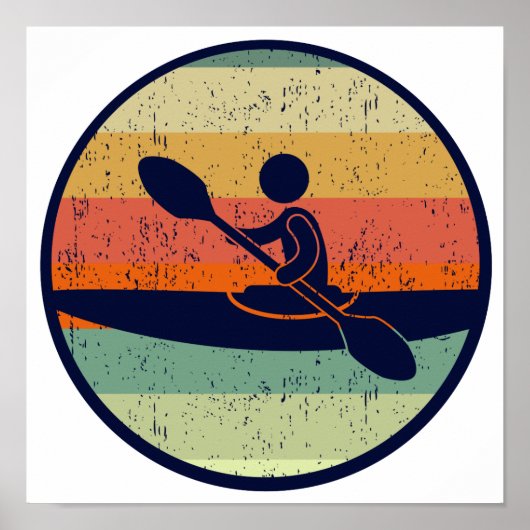Coole Kayak Zonsondergang Poster (Voorkant)