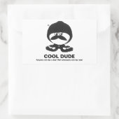 coole kerel rechthoekige sticker (Tas)