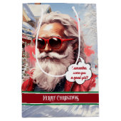 Coole kerstman cadeautas grote kerstaccent (Voorkant)