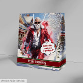 Coole kerstman cadeautas grote kerstaccent