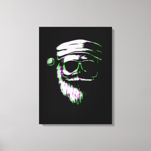 Coole Kerstman Canvas Afdruk (Voorkant)