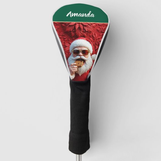 Coole Kerstman Golfheadcover (Voorkant)