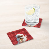 Coole kerstman kartonnen onderzetters (Insitu)