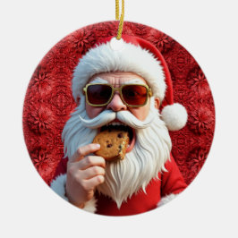 Coole Kerstman Keramisch Ornament