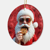 Coole Kerstman Keramisch Ornament (Links)
