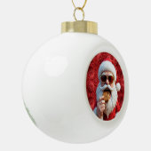 Coole Kerstman Keramische Bal Ornament (Links)